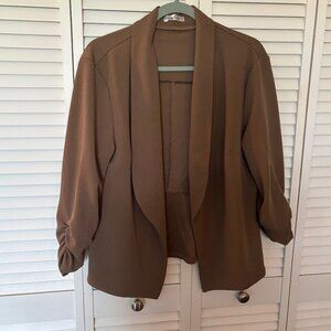 Brown Fitted Blazer